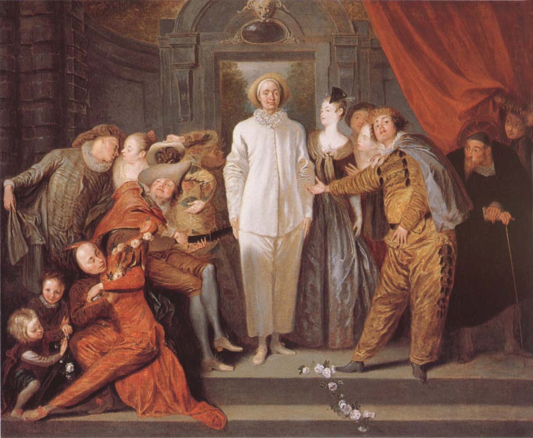 Jean antoine Watteau Figures from the Italian Commedia dell arte